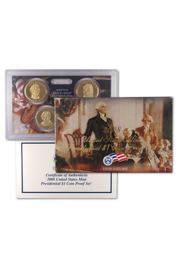 2008 Presidential Dollar Proof Set U.S. Mint Packaging OGP COA