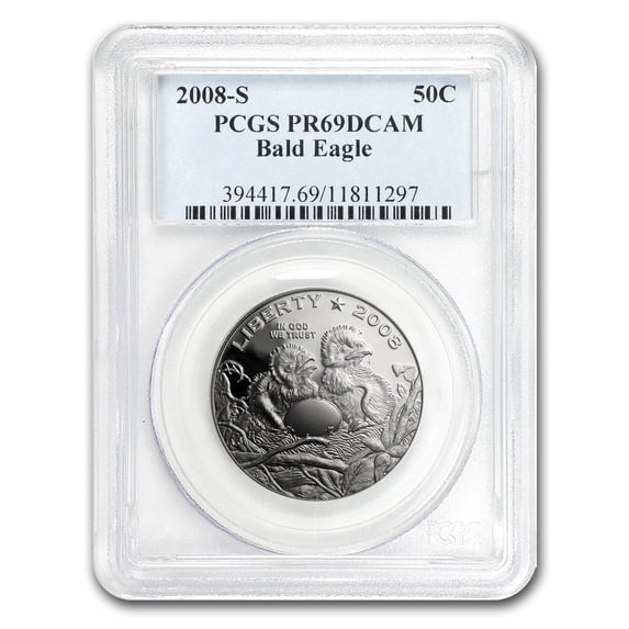 2008-S Bald Eagle 1/2 Dollar Clad Commem PR-69 PCGS