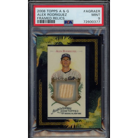 2008 Topps Allen & Ginter Alex Rodriguez Framed Relics #AGR-AER (PSA 9)