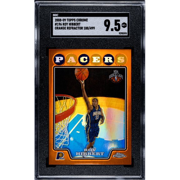 2008 Topps Chrome Roy Hibbert #196 Orange Refractor SGC 9.5