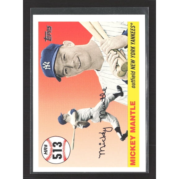 2008 Topps Mickey Mantle Home Run History MHR513 New York Yankees Baseball Card Excellent