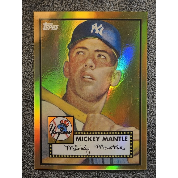 2008 Topps Mickey Mantle Story Mickey Mantle New York Yankees #MMR-52 Gold Refractor Baseball Card