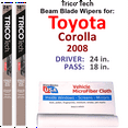 thumbnail image 1 of 2008 Toyota Corolla Beam Blade Wipers (Set of 2), 1 of 3