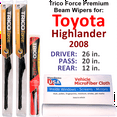 thumbnail image 1 of 2008 Toyota Highlander Performance Beam Wipers (Set of 3) w/Rear Wiper, 1 of 3