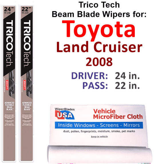 2008 Toyota Land Cruiser Beam Blade Wipers (Set of 2)