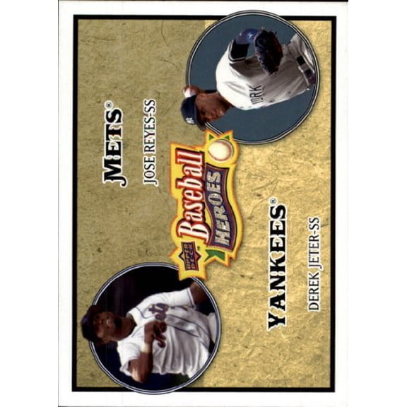 2008 Upper Deck Heroes #179 Jose Reyes Derek Jeter MLB Baseball Trading Card