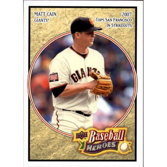 2008 Upper Deck Heroes #80 Matt Cain MLB Baseball Trading Card