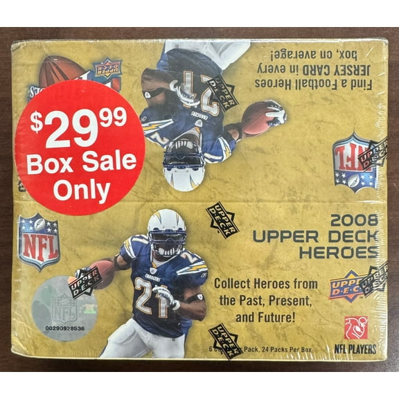 2008 Upper Deck Heroes Football Retail Box Factory Sealed