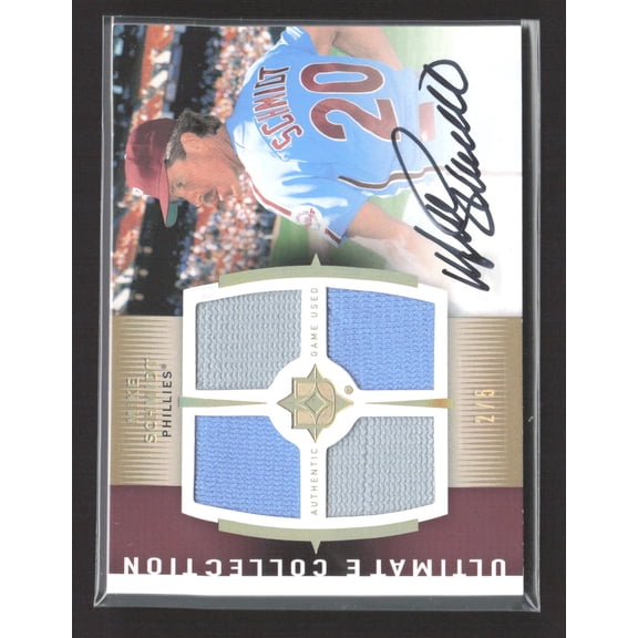 2008 Upper Deck Ultimate Collection Mike Schmidt #UM-MS Quad Jersey Patch Game-Used Memorabilia