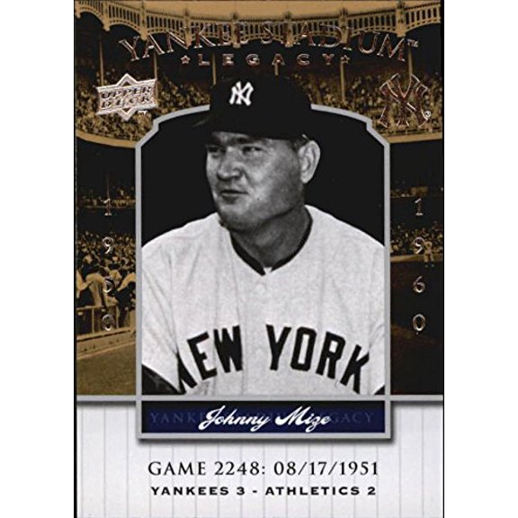2008 Upper Deck Yankee Stadium Legacy Collection #2248 Johnny Mize MLB Baseball Trading Card