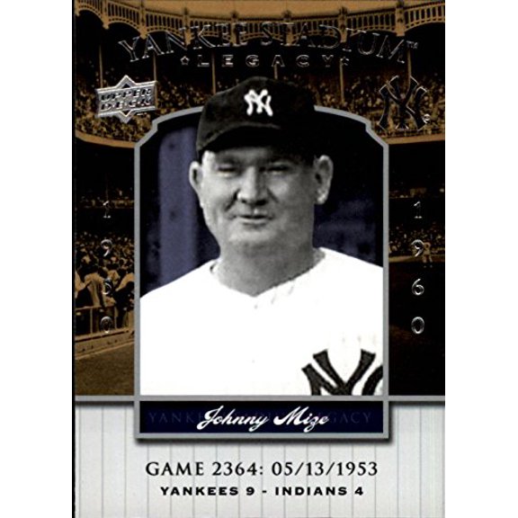 2008 Upper Deck Yankee Stadium Legacy Collection #2364 Johnny Mize MLB Baseball Trading Card