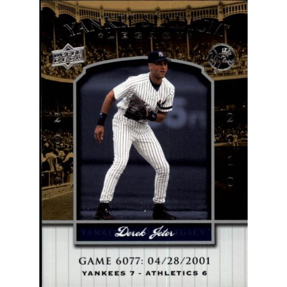2008 Upper Deck Yankee Stadium Legacy Collection #6077 Derek Jeter MLB Baseball Trading Card