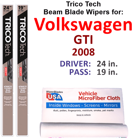 2008 Volkswagen GTI Beam Blade Wipers (Set of 2)