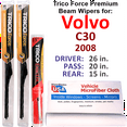 thumbnail image 1 of 2008 Volvo C30 Performance Beam Wipers (Set of 3) w/Rear Wiper, 1 of 3