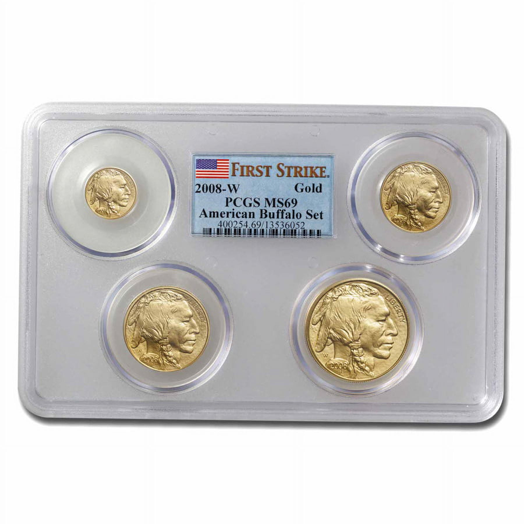 2008-W 4-Coin Gold Buffalo Set MS-69 PCGS (First Strike) - Walmart.com