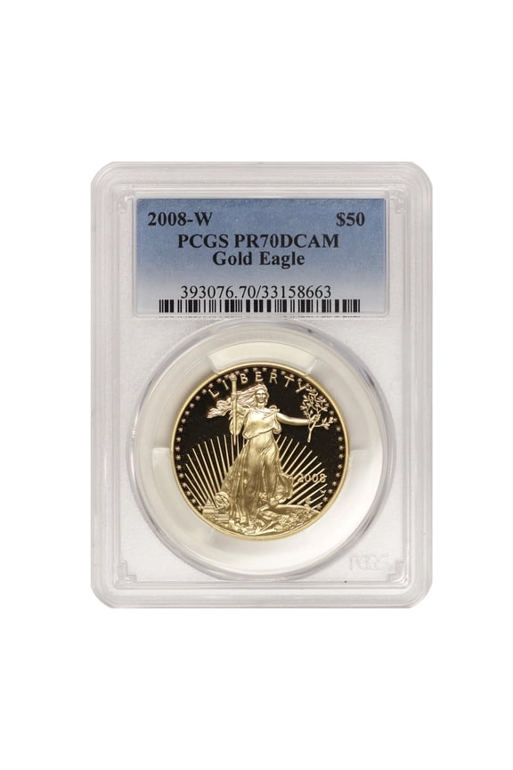 2008-W $50 Gold Eagle PCGS PR70 Deep Cameo U.S. Mint Coin