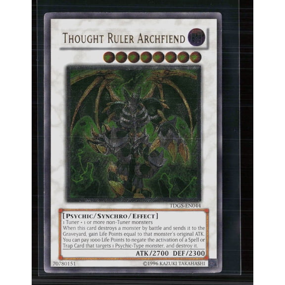 2008 Yu-Gi-Oh! The Duelist Genesis Thought Ruler Archfiend Ultimate Rare Effect Synchro Psychic 1st Edition