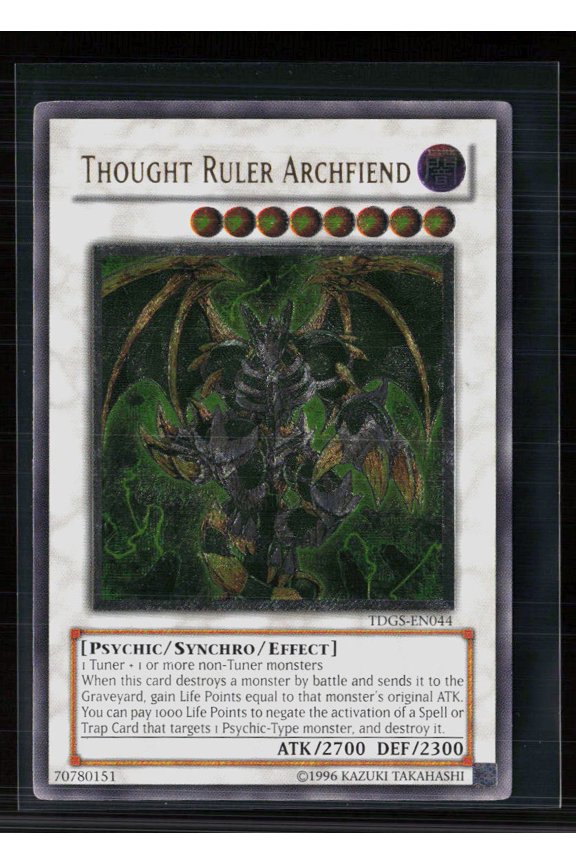 2008 Yu-Gi-Oh! The Duelist Genesis Thought Ruler Archfiend Ultimate Rare Synchro 1st Edition