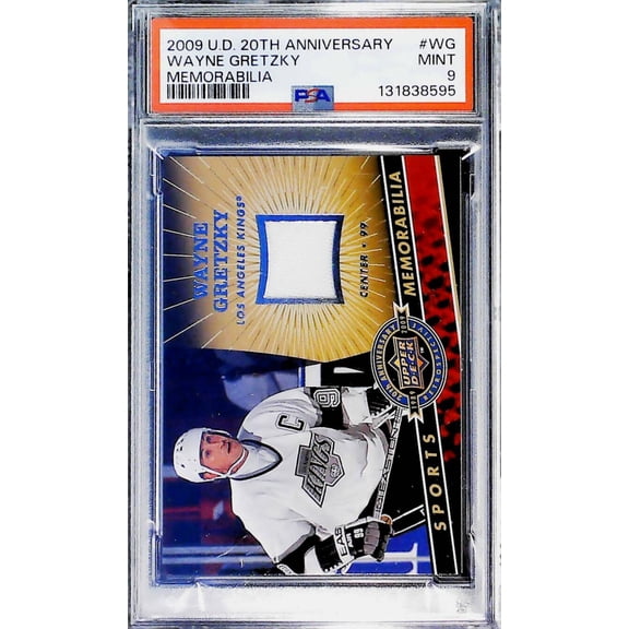 2009-10 Upper Deck 20th Anniversary Memorabilia Relic Jersey #WG Wayne Gretzky Los Angeles Kings PSA 9 MINT
