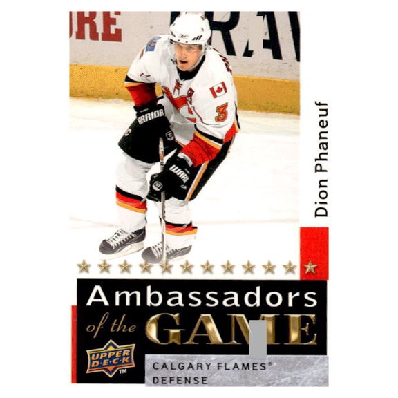 2009-10 Upper Deck Ambassadors Of The Game Dion Phaneuf Calgary Flames #AG34 Hockey Card