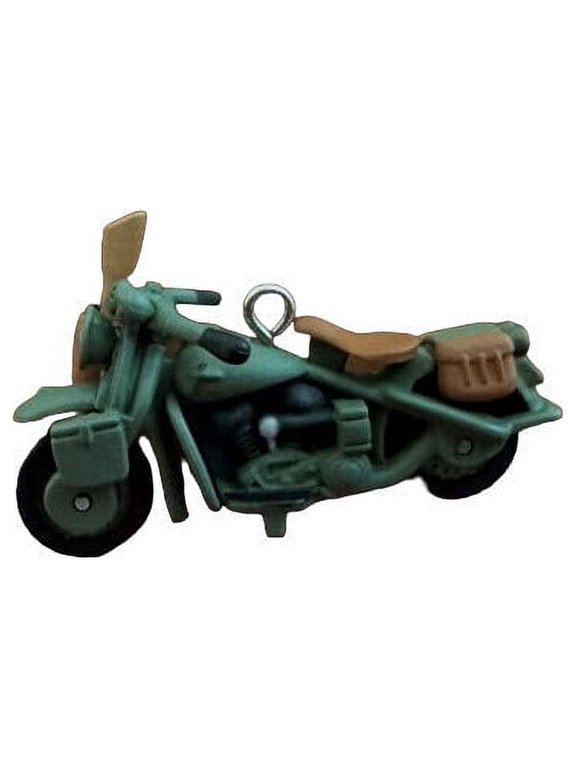 2009 (1942) Harley-Davidson WLA (Miniature Harley-Davidson Motorcycles) Hallmark Keepsake Christmas Tree Ornament - QXM9005