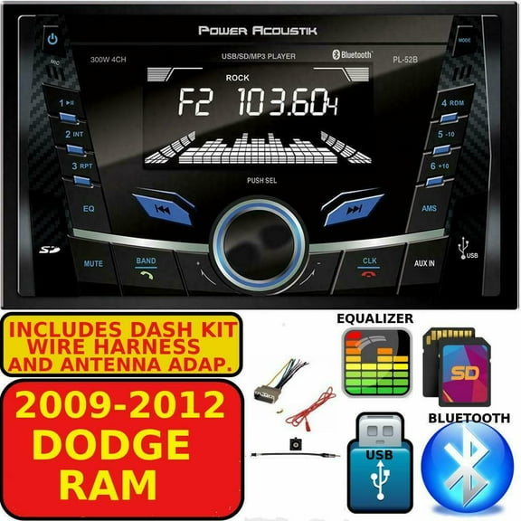 2009 - 2012 DODGE RAM BLUETOOTH USB AUX AM/FM CAR RADIO STEREO PACKAGE
