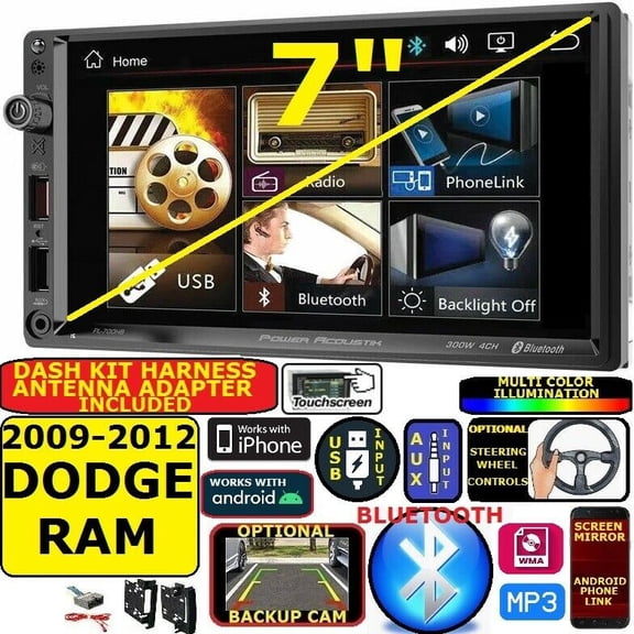 2009 -2012 DODGE RAM BLUETOOTH USB SD AUX CAR RADIO STEREO PACKAGE