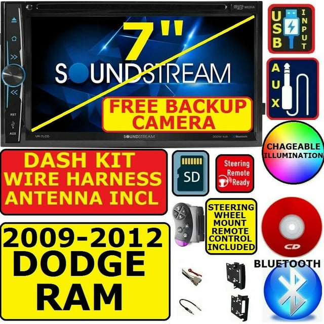 2009-2012 DODGE RAM TRUCK BLUETOOTH TOUCHSCREEN USB AUX Car Radio Stereo
