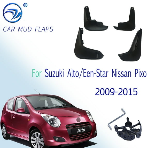 2009-2015 Car Mud Flaps For Suzuki Alto / A-Star Nissan Pixo 2009-2015 Mudflaps Splash Guards Mud Flap Mudguards 2010 2011 2012 2013 2014