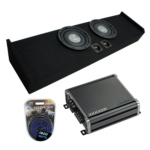 2009-2015 Ford F-150 Super Crew Truck Harmony F124 Dual 12" Sub Box & CXA800.1