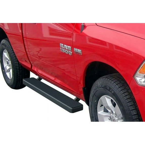 2009-2018 Dodge RAM 1500 Regular Cab(Incl. 2019 RAM 1500 Classic)\ 2010-2019 Dodge RAM 2500/3500/4500/5500 Regular Cab Black Finish 5 Inch Door to Door Side Bar Side Step Running Board