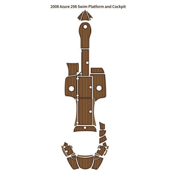 2009 Azure 298 Swim Platform Cockpit Boat Pads EVA Foam Teak Deck Flooring Mat