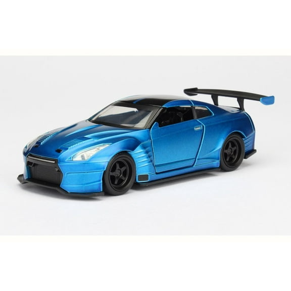 2009 Brian's Nissan GTR R35 Ben Supra F8 Fate of Furious, Primer Candy Blue - Jada 98270 - 1/32 Scale Diecast Model Toy Car