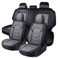 thumbnail image 1 of 2009 for Cadillac Dts Seat Cover, Black and Gray Car Seat Covers, PU Leather 360° Full Coverage Set Airbag Compatible Beautify Interior, Give Your Interior a New Look, 1 of 9