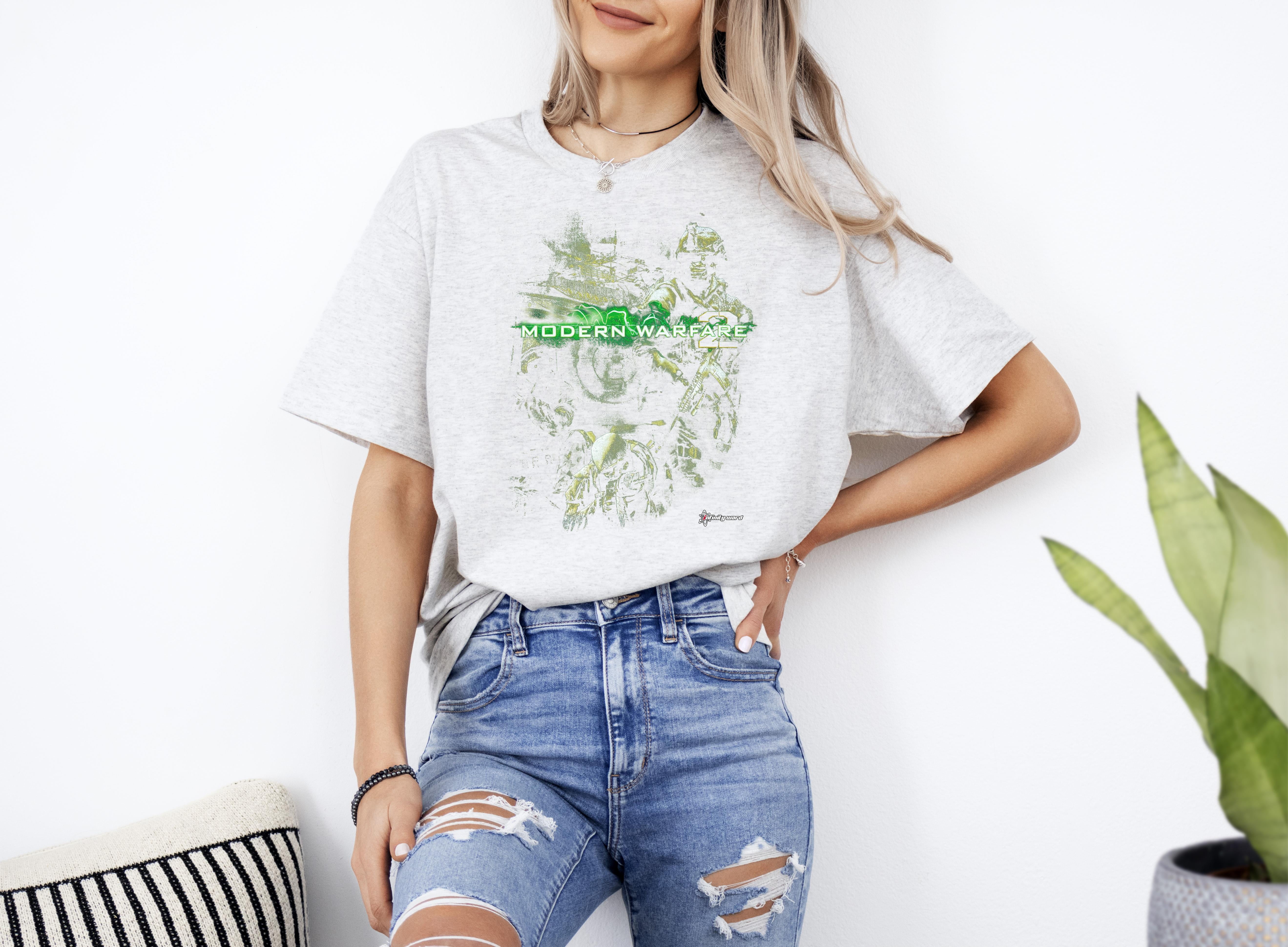 2009 Call of Duty Modern Warfare 2 IW Promo Vintage Y2K TShirt Up To