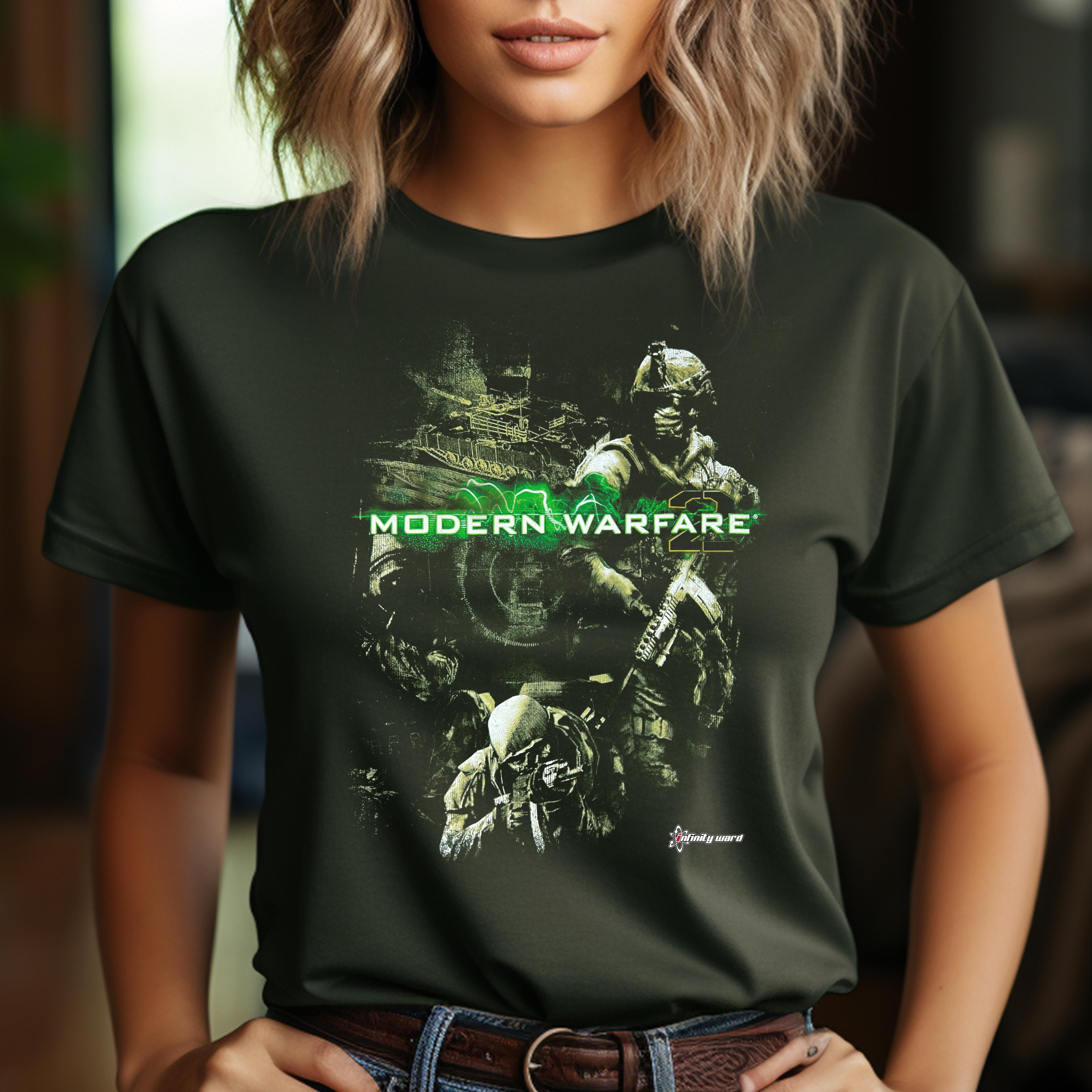 2009 Call of Duty Modern Warfare 2 IW Promo Vintage Y2K TShirt Up To