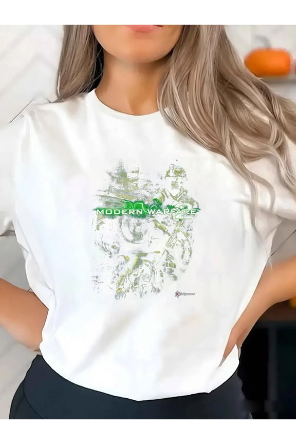 2009 Call of Duty Modern Warfare 2 Video Game Promo Fan Graphic T-Shirt Unisex, for men & women, up to size 5XL