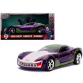 thumbnail image 1 of 2009 Chevrolet Corvette Stingray Joker DC Comics Hollywood Rides Series 1/32 Diecast Model Car by Jada, 1 of 1