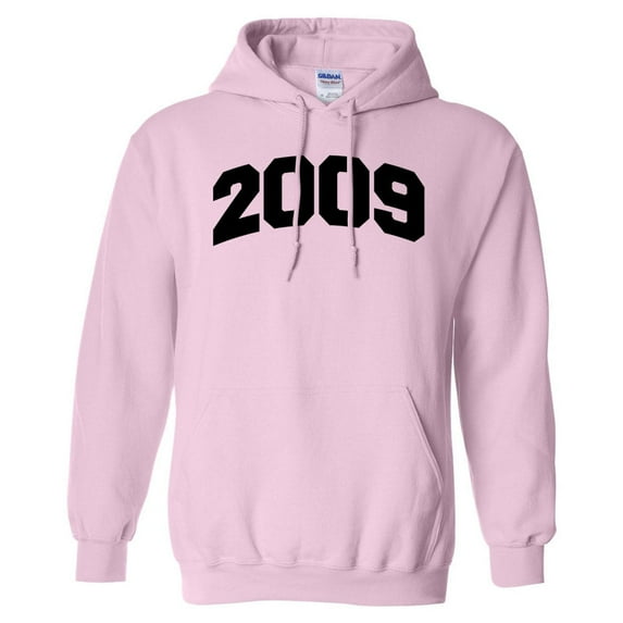 2009 College Style Hoodie Sweatshirt Unisex 4X-Large Pink