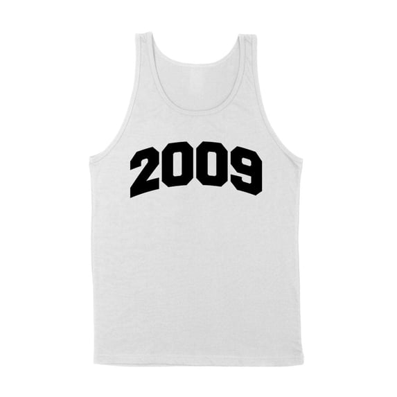 2009 College Style Tank Top Unisex Large White