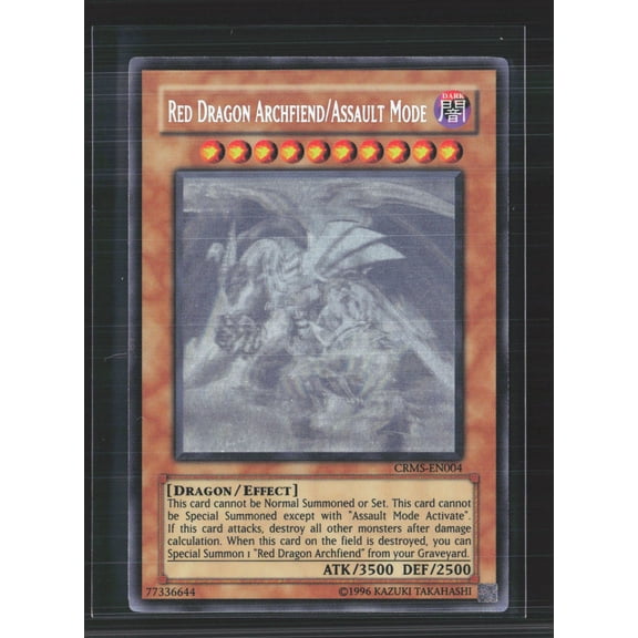 2009 Crimson Crisis Ghost Rare Red Dragon Archfiend Assault Mode #CRMS-EN004 Trading Card