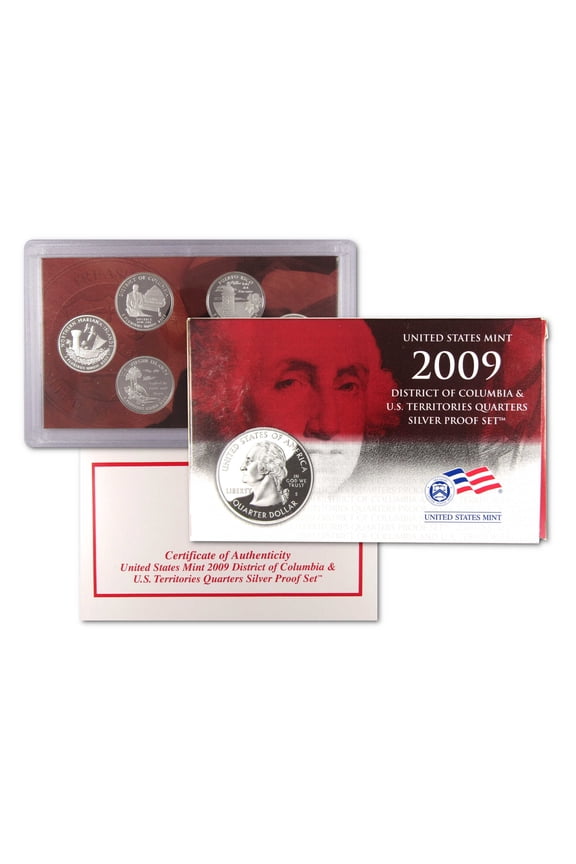 2009 D.C. & U.S Territories Quarter Silver Proof Set U.S. Mint OGP COA