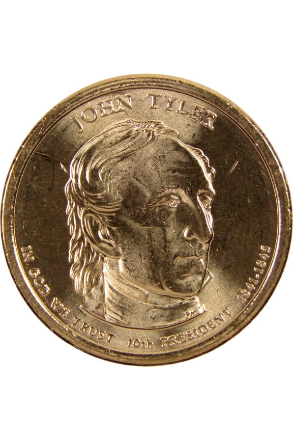 2009 D John Tyler Presidential Dollar BU Uncirculated $1 Coin