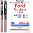 thumbnail image 1 of 2009 Ford Mustang GT Equipado Beam Blade Wipers (Set of 2), 1 of 3