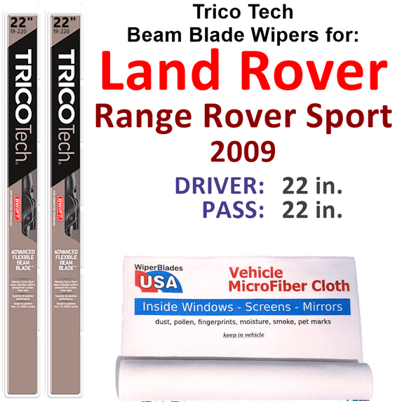 2009 Land Rover Range Rover Sport Beam Blade Wipers (Set of 2)
