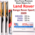 thumbnail image 1 of 2009 Land Rover Range Rover Sport Performance Beam Wipers (Set of 3) w/Rear Wiper, 1 of 3