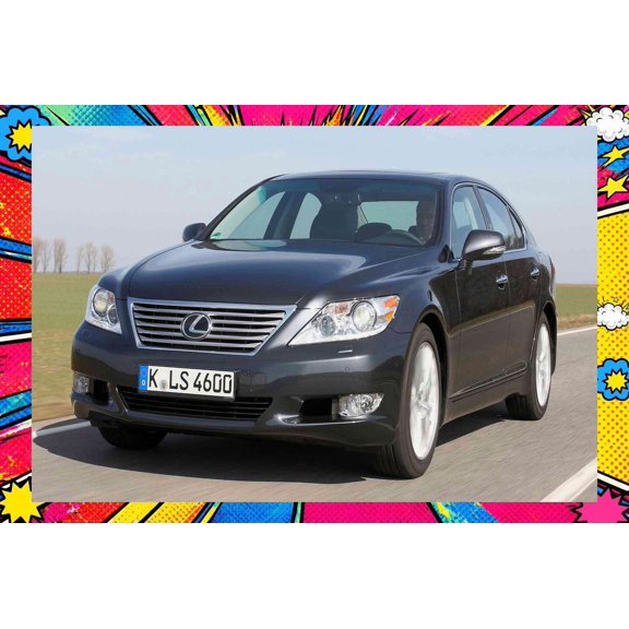 2009 Lexus LS - Pop Art Edition | 12x18 Inch Laminated Poster | Vibrant Colors & Stunning Detail Wall Art