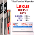 thumbnail image 1 of 2009 Lexus RX350 Wiper Blades (Set of 3) w/Rear Wiper, 1 of 3