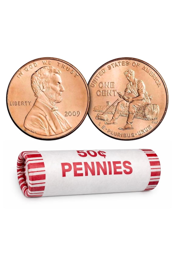 2009 Lincoln Cent Formative Years 50-Coin Roll BU  2009 Penny (P Mint)