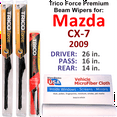 thumbnail image 1 of 2009 Mazda CX-7 Performance Beam Wipers (Set of 3) w/Rear Wiper, 1 of 3